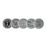 Set of 5 pin buttons