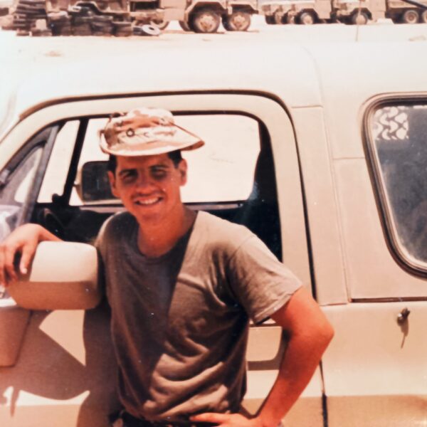 Swortz, Joe in 1985 at Operation Bright Star, outside of Cairo Egypt in 125 degrees Swortz, Joe in 1985 at Operation Bright Star, outside of Cairo Egypt in 125 degrees